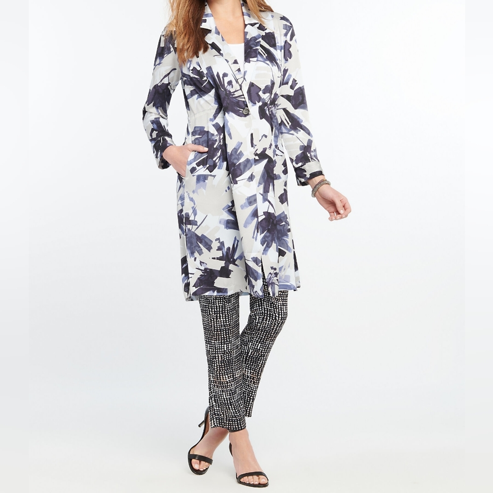 INKY FLOWERS JACKET SIZE L